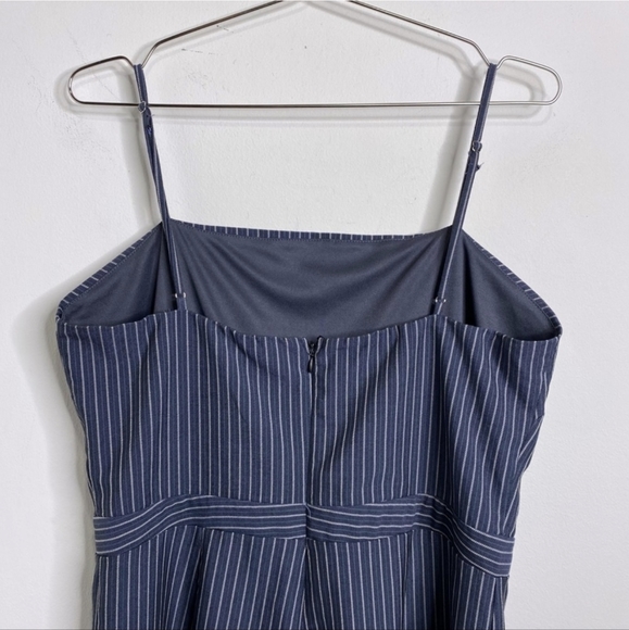 Lulu’s Negotiation Slate Striped Midi Jumpsuit - Picture 6 of 9